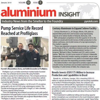 Pyrotek Publishes January 2019 Aluminium Insight Newsletter